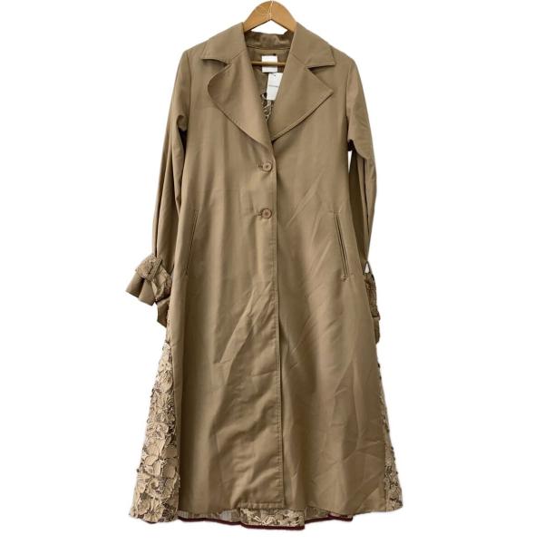 AMERI◆トレンチコート/--/ポリエステル/BEG/花柄/0191720481