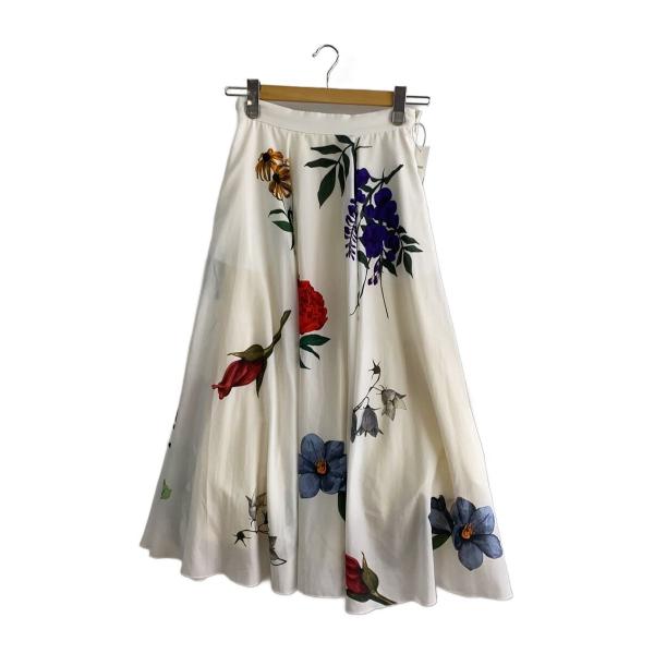 AMERI◆ロングスカート/S/ポリエステル/WHT/花柄/02920920980//