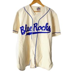 Ebbets Field Flannels◆USA製/ベースボールシャツ/XLサイズ/ナイロン/クリーム/エベッツフィールドフランネルズ｜ssol-shopping