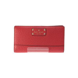 kate spade new york◆2つ折り財布/レザー/RED/レディース/WLRU2642/Bay Street Stacy Wallet