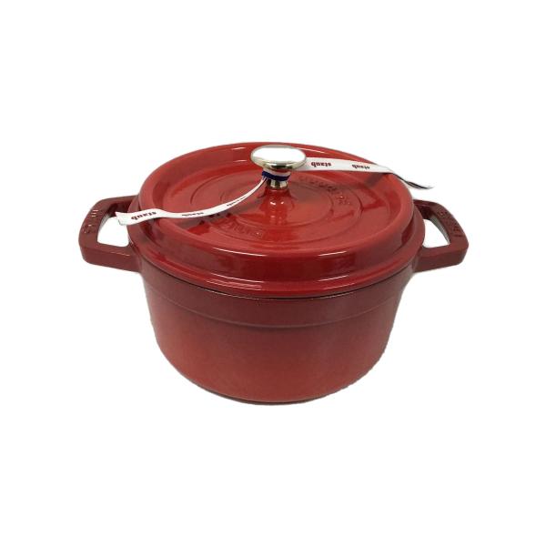 Staub◆鍋/RED/20cm/1102006/2.2L/ラウンドココット/Cherry/ストウブ...