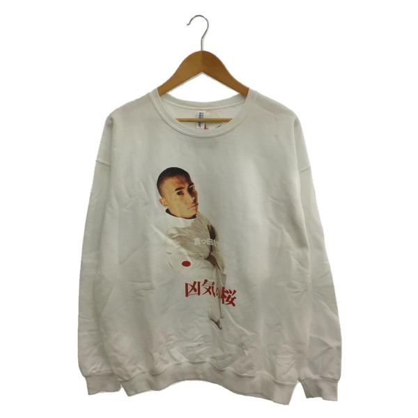 WACKO MARIA◆凶気の桜 CREW NACK SWEAT/スウェット/XL/コットン/WHT