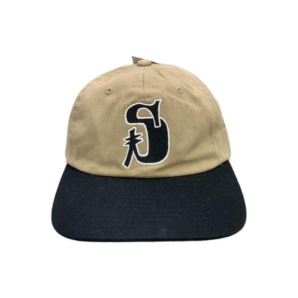 STUSSY◆Vintage S Low Pro Cap/キャップ/FREE/コットン/BEG/メン...