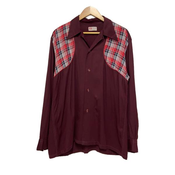 50s/B.V.D./長袖シャツ/16.5/レーヨンギャバ/BRD