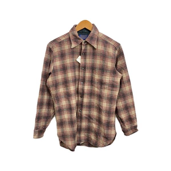 PENDLETON◆長袖シャツ/L/ウール/マルチカラー/チェック