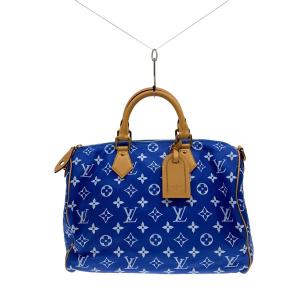 LOUIS VUITTON◆スピーディ P9 バンドリエール40/ボストンバッグ/レザー/BLU/M24418