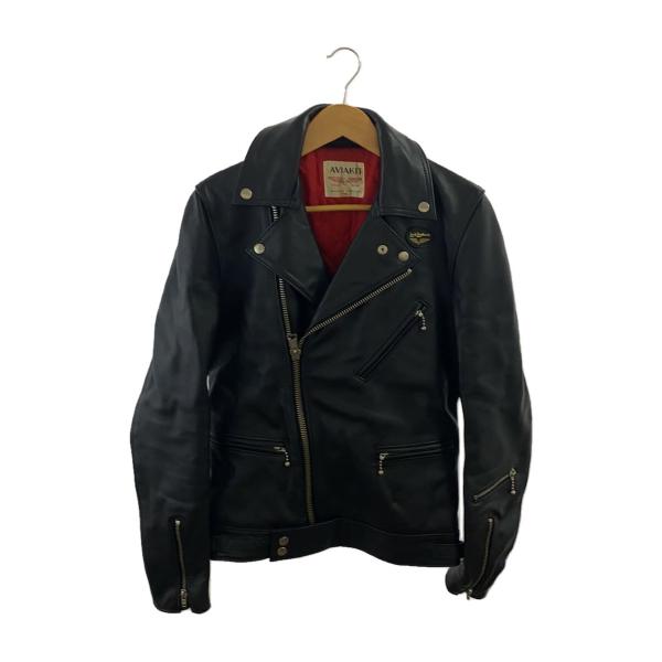 Lewis Leathers◆サイクロン/ダブルライダースジャケット/34/レザー/BLK/441