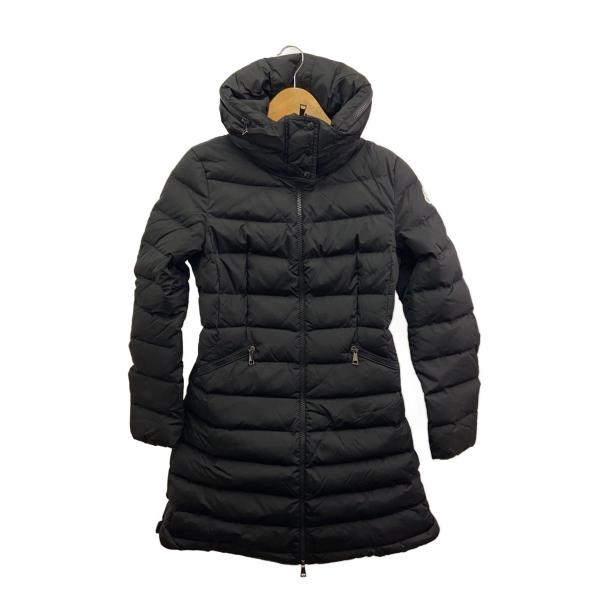 MONCLER◆Flammette Giubbotto/ロングダウンジャケット/0/ナイロン/BLK...