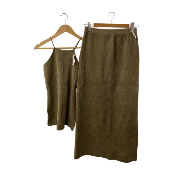 AMERI◆セットアップ/M/ポリエステル/KHK/無地/02310521430