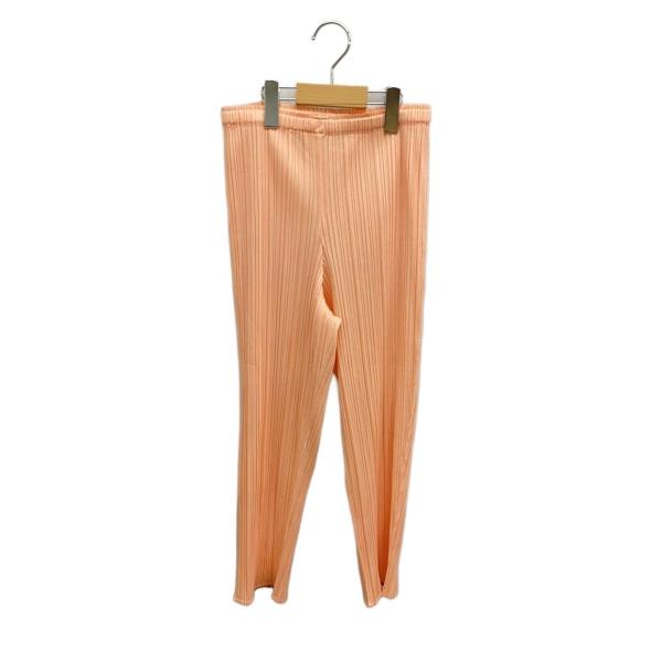 PLEATS PLEASE ISSEY MIYAKE◆プリーツクロップドパンツ/3/ポリエステル/B...