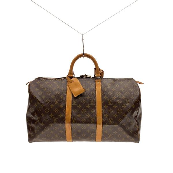 LOUIS VUITTON◆キーポル50_モノグラム・キャンバス/PVC/BRW