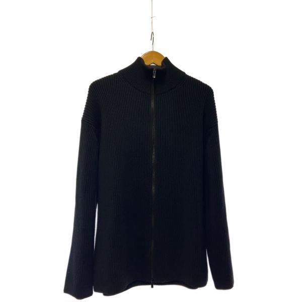 BATONER◆SOLIDWOOL RIB DRIVERS KNIT EX/カーディガン/4/ウール...