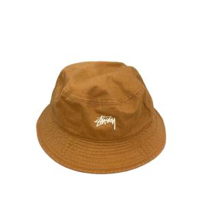 STUSSY◆バケットハット/--/コットン/CML/無地/メンズ