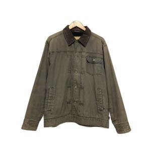 STUSSY◆90s/old/ジャケット/L/コットン/KHK/無地