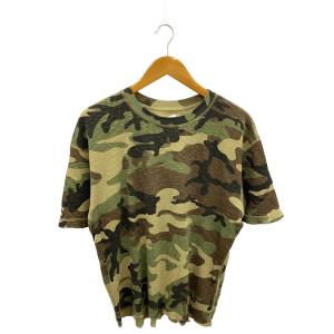 STUSSY◆PIGMENT DYED SS THERMAL/Tシャツ/M/コットン/KHK/カモフラ/1140368//