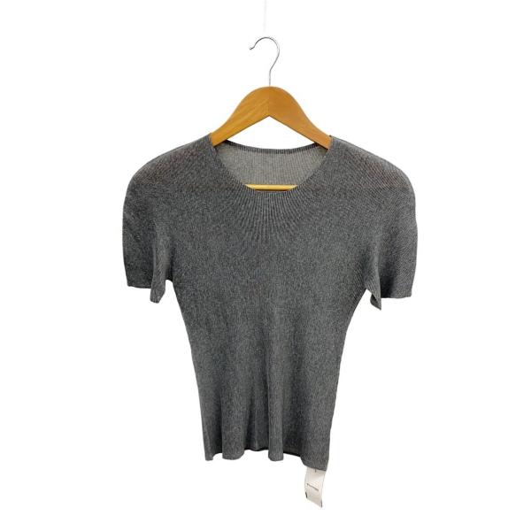 PLEATS PLEASE ISSEY MIYAKE◆細プリーツ半袖カットソー/3/ポリエステル/G...