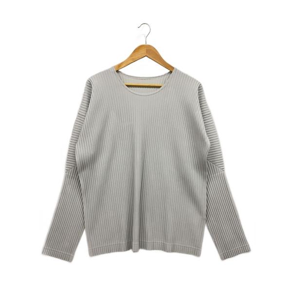 HOMME PLISSE ISSEY MIYAKE◆長袖カットソー/4/ポリエステル/GRY/HP5...