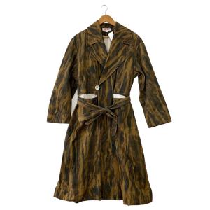 MASU◆FUR PRINT GOWN COAT/46/コットン/BRW/MCFW-CT0421