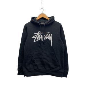 STUSSY◆パーカー/S/コットン/BLK