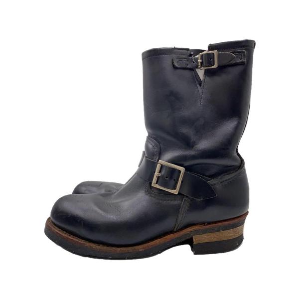 RED WING◆エンジニアブーツ/US8/BLK/レザー/2268