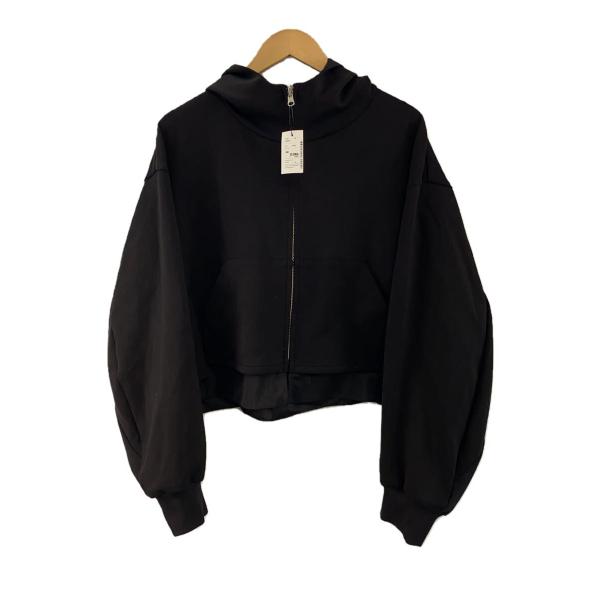 AMERI◆ジップパーカー/FREE/ポリエステル/BLK/0125104920250//