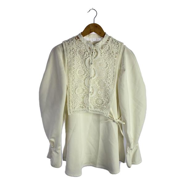 AMERI◆CHEMICAL LACE VEST WITH BLOU/FREE/ポリエステル/WHT...