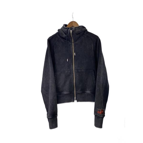 SYUMAN.◆BASIC ACID HOODIE/ジップパーカー/2/コットン/BLK/25fw-...