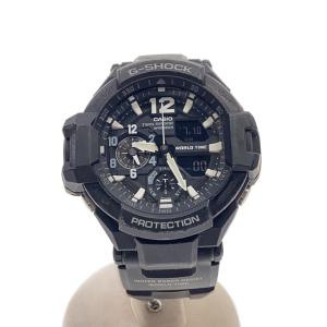 CASIO◆G-SHOCK スカイコックピット クォーツ/ブラック/ホワイト/GA-1100-1AJF/汚れ有