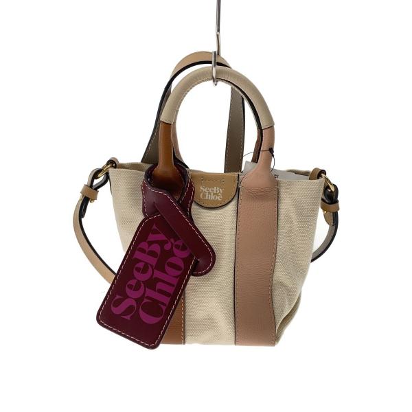 SEE BY CHLOE◆ショルダーバッグ/キャンバス/CRM/CHS22USB68B04242