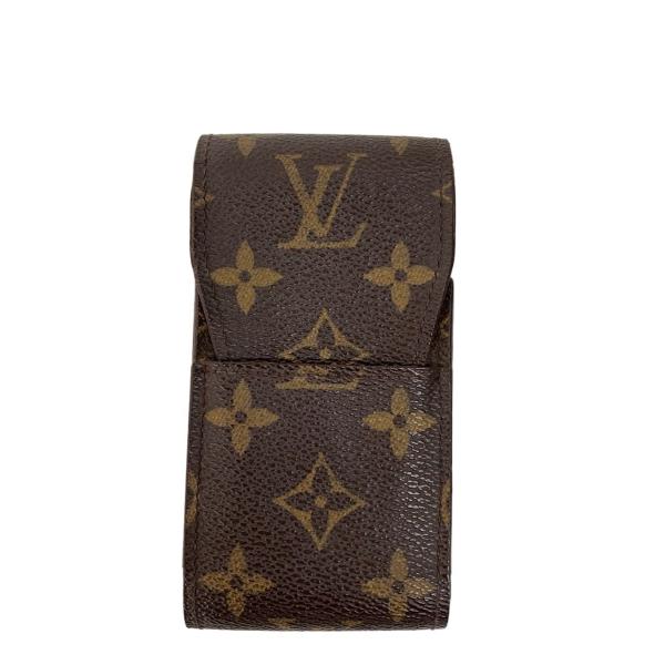LOUIS VUITTON◆エテュイ・シガレット_モノグラム・キャンバス/PVC/BRW/総柄/メン...