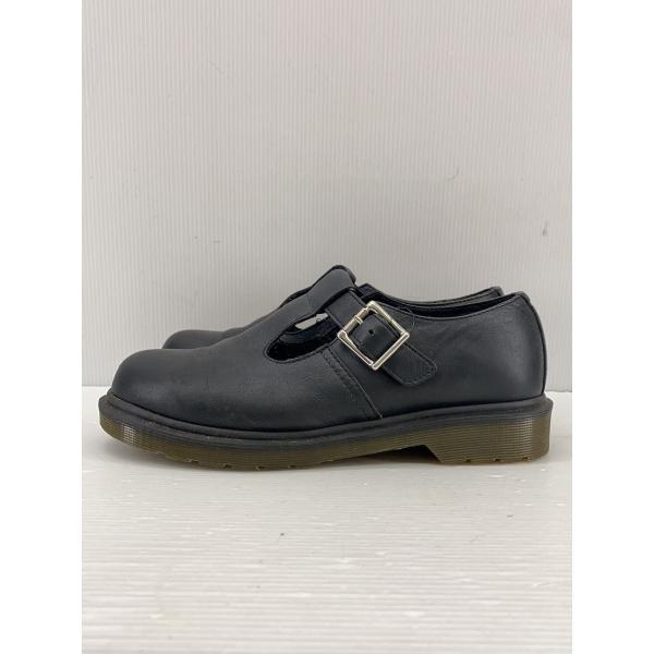 Dr.Martens◆polley virginia/ドレスシューズ/UK6/BLK/レザー