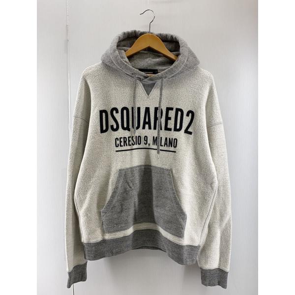 DSQUARED2◆cerecio 9 mike hoodie/パーカー/S/コットン/GRY