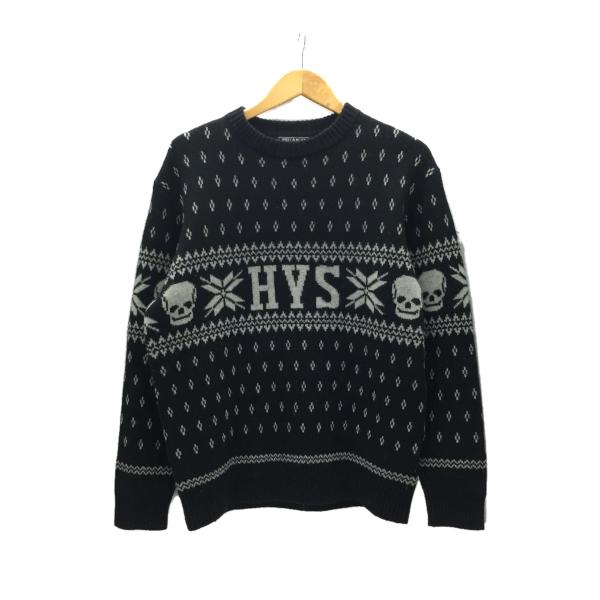 HYSTERIC GLAMOUR◆セーター(厚手)/L/ウール/BLK/02223ns12