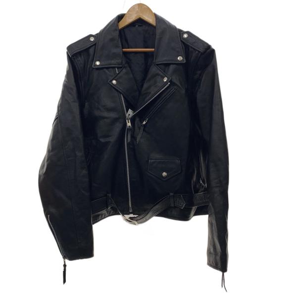 FREEDOM◆ダブルライダースジャケット/50/牛革/BLK