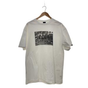 STUSSY◆Tシャツ/--/コットン/WHT/sue kwon/custo made//