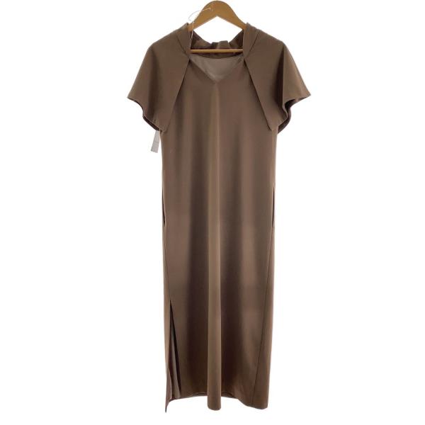 AMERI◆ワンピース/S/ポリエステル/BRW/無地/01310520810
