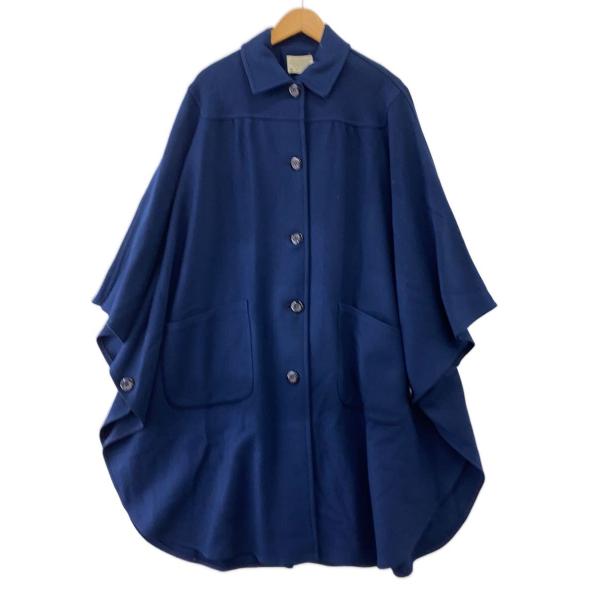 PENDLETON◆ポンチョ/--/ウール/NVY/無地//