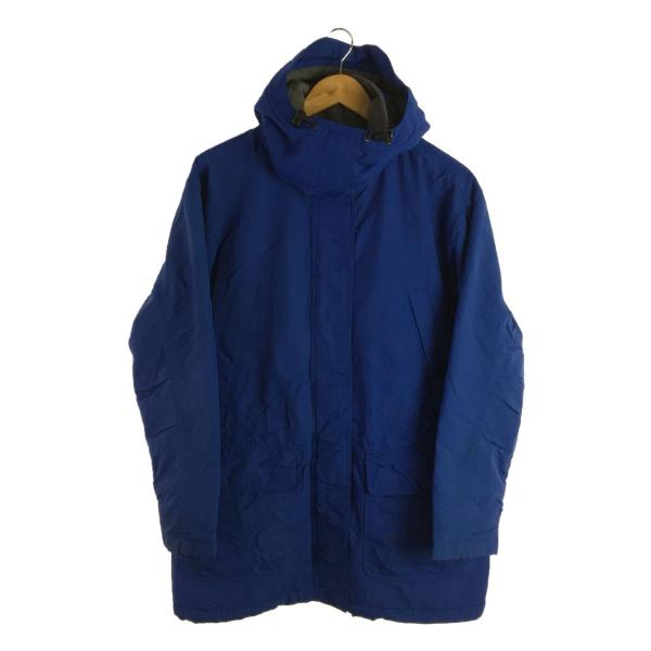 LANDS END◆90s/フリースライニングマウンテンパーカー/POLARTEC/M/ナイロン/ブ...