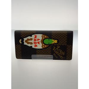 LOUIS VUITTON◇2)ジッピー・ウォレット_ダミエ・エベヌ_BRW_ローズ