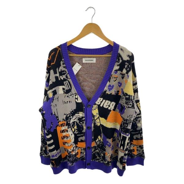 discovered◆別注コラージュカーディ/3/ウール/GRY/総柄/DC-AW19-SKN-02