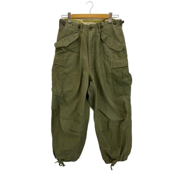 US.ARMY◆50s/M-51/GRIPPER ZIPPER/カーゴパンツ/コットン/カーキ