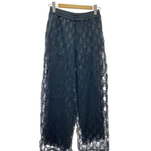 MASU◆24SS/ANGEL LACE EASY PANTS BLACK/46/ポリエステル/BLK/MASS-PT1324//