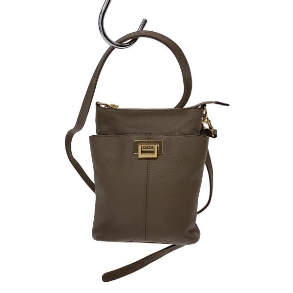 ATAO◆ホリデー/2WAYショルダーバッグ/牛革/ベージュ