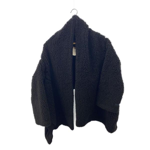 YOHJI YAMAMOTO◆REGULATION/ボアフリースジャケット/2/ポリエステル/ブラッ...