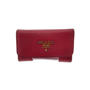 PRADA◆キーケース/レザー/6連/ピンク/無地/レディース/RGBXT93