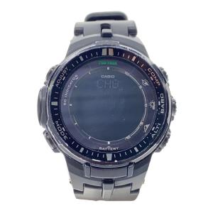 CASIO◆ソーラー腕時計・PROTREK/デジタル/ブラック/PRW-3000YT-1JF