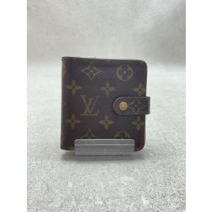 LOUIS VUITTON◆コンパクトジップ_モノグラム・キャンバス_BRW/PVC/ブラウン/メン...