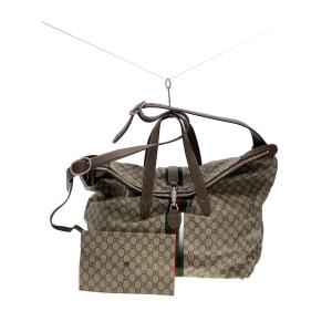 GUCCI◆HUHHG/GG柄/ボストンバッグ/PVC/BEG/771343