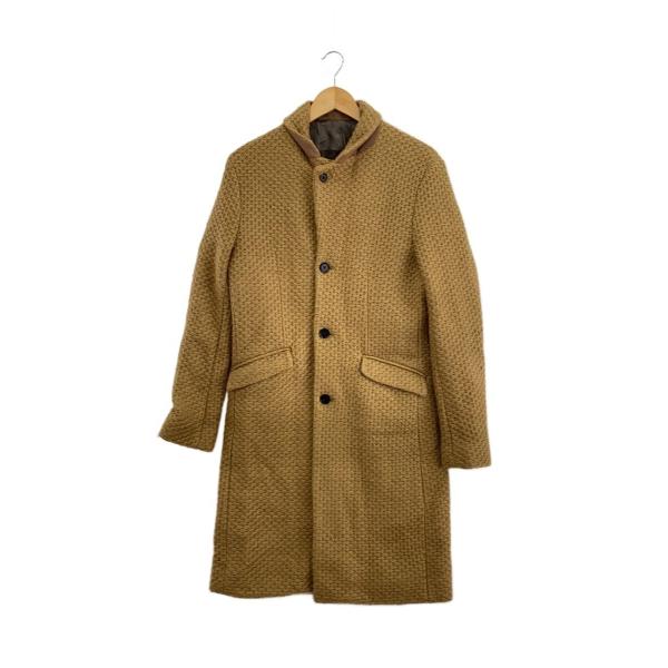 NO ID.◆ボンディングニットチェスターコート//2/ポリエステル/キャメル/84