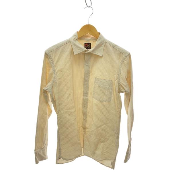 SUGAR CANE◆MISTER FREEDOM/長袖シャツ/M/コットン/ベージュ/ストライプ